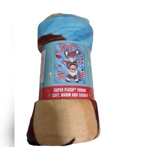 New Snow Much Fun Super Plush Throw Reindeer in here New